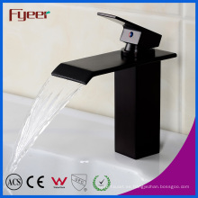 Negro orbe cascada lavabo grifo del baño del grifo del grifo del agua (Q3003B)